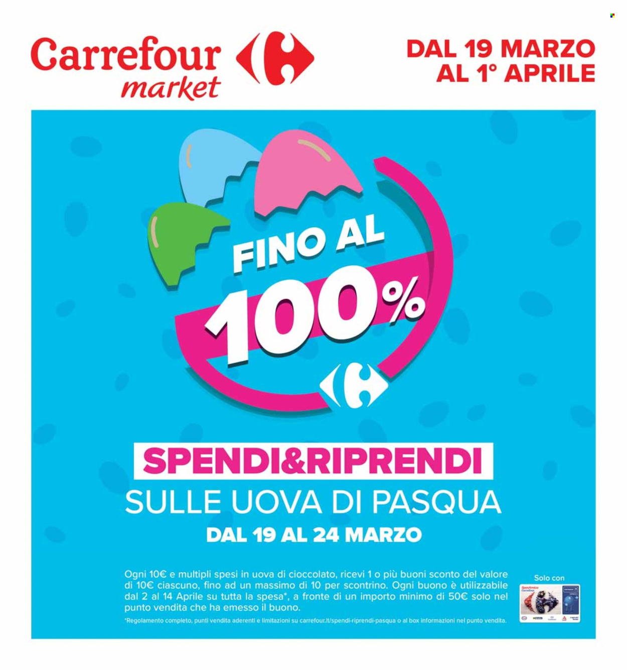 Leták Carrefour - 19.3.2024 - 1.4.2024. Strana 1