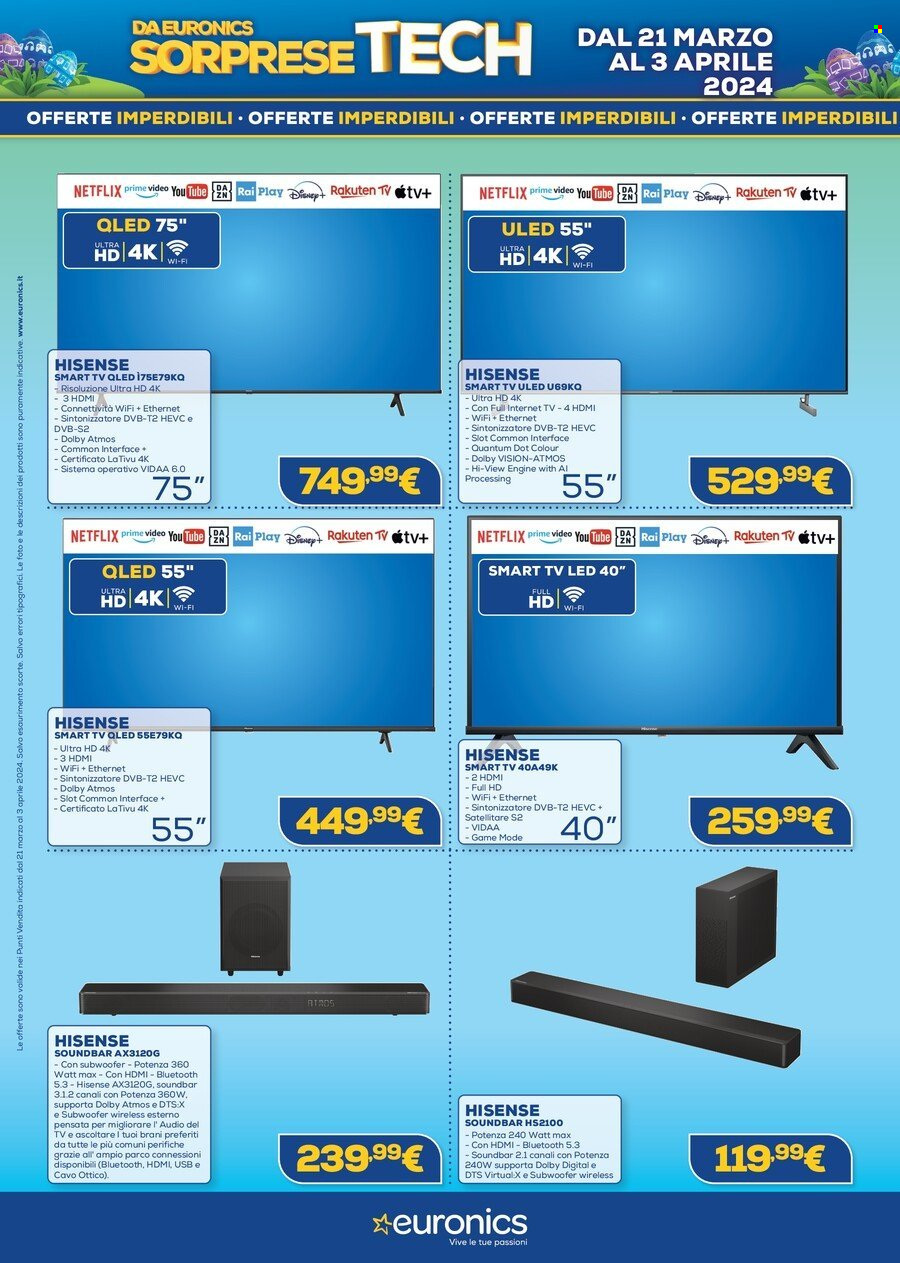 Volantino Euronics - 21/3/2024 - 4/4/2024. Pagina 2