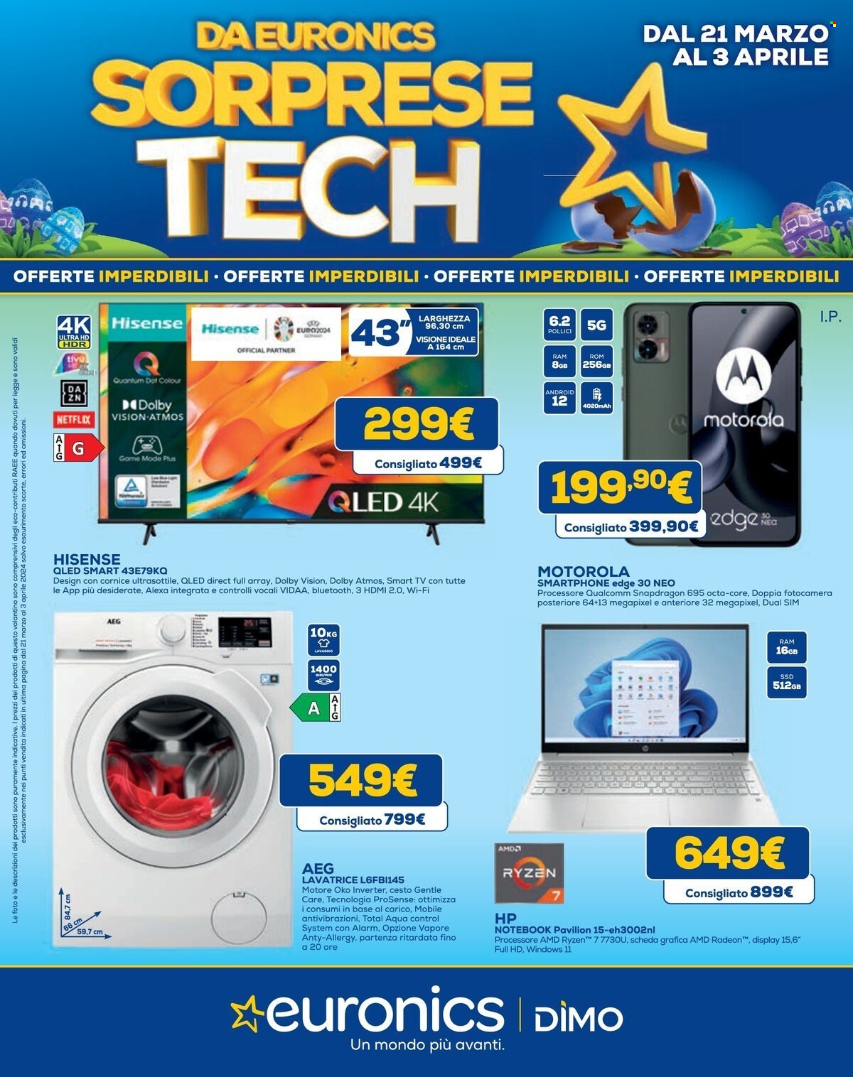 Volantino Euronics - 21/3/2024 - 3/4/2024. Pagina 1