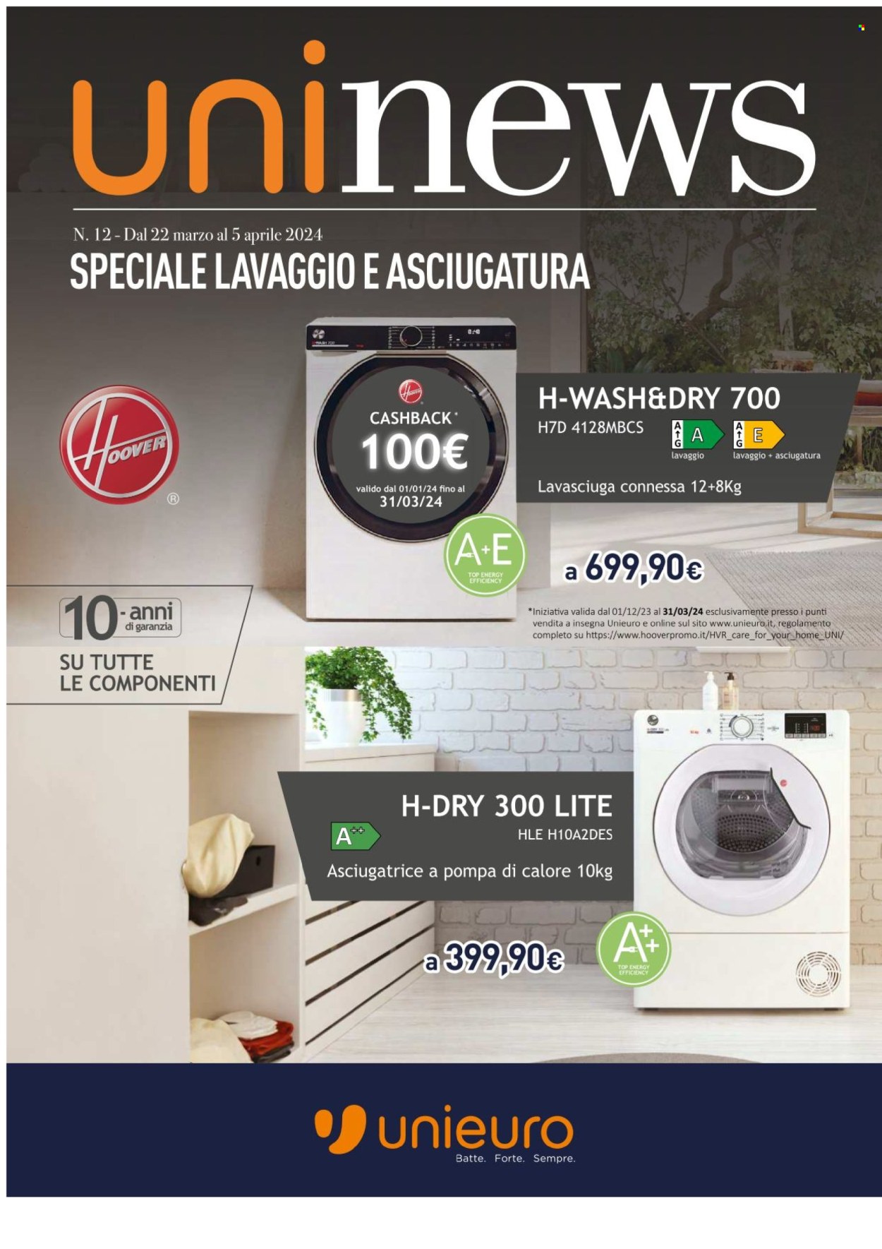 Volantino Unieuro - 22/3/2024 - 5/4/2024. Pagina 1