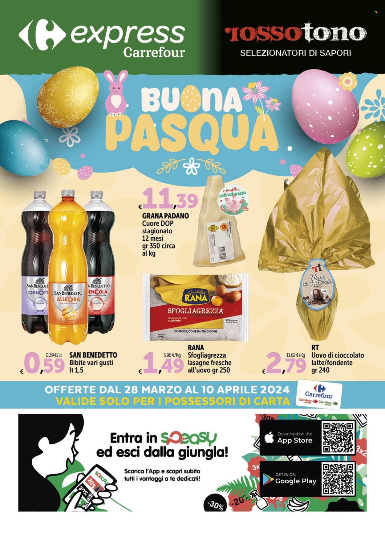 Volantino Carrefour - 28/3/2024 - 10/4/2024. Pagina 1