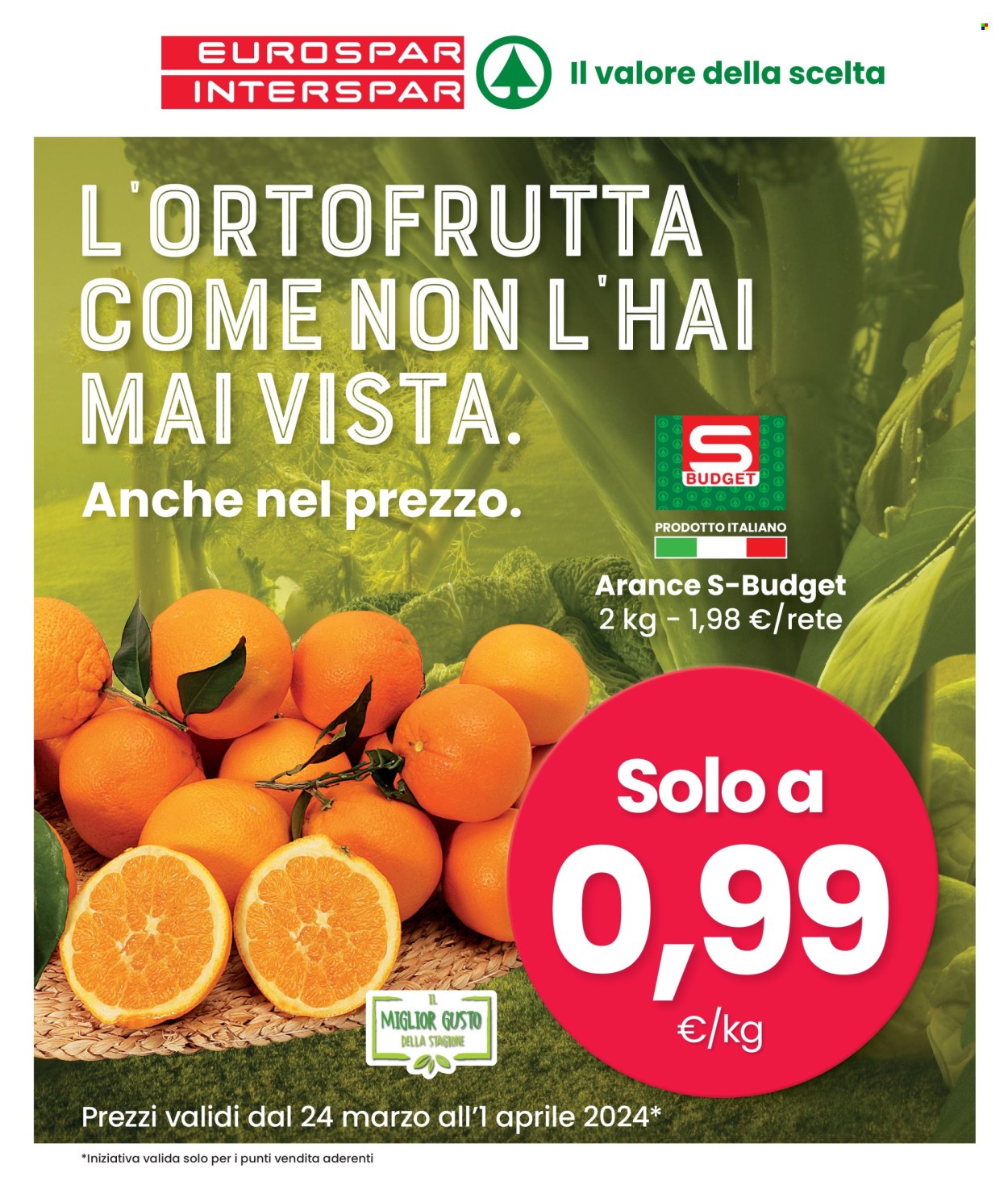 Volantino Eurospar - 24/3/2024 - 1/4/2024. Pagina 1