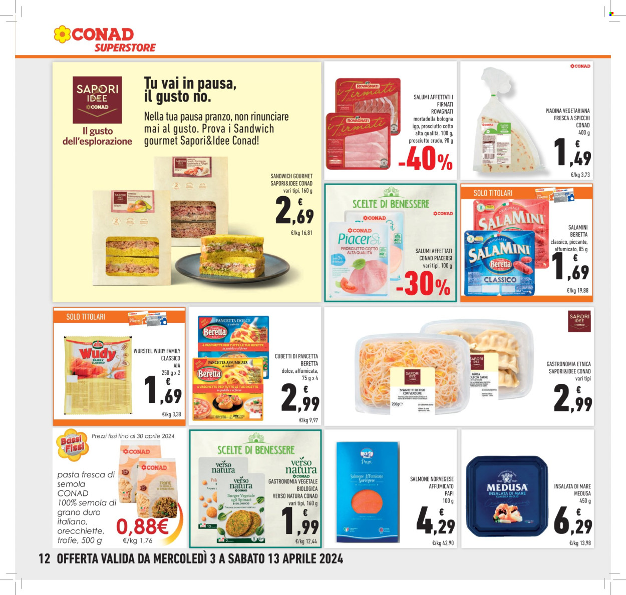 Volantino Conad Superstore - 3/4/2024 - 13/4/2024. Pagina 12