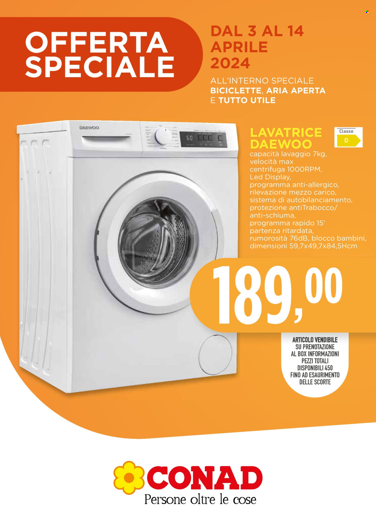 Volantino Conad - 3/4/2024 - 14/4/2024. Pagina 1