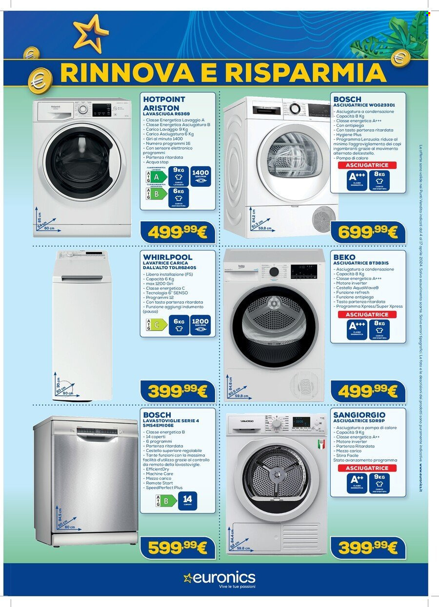 Volantino Euronics - 4/4/2024 - 17/4/2024. Pagina 9