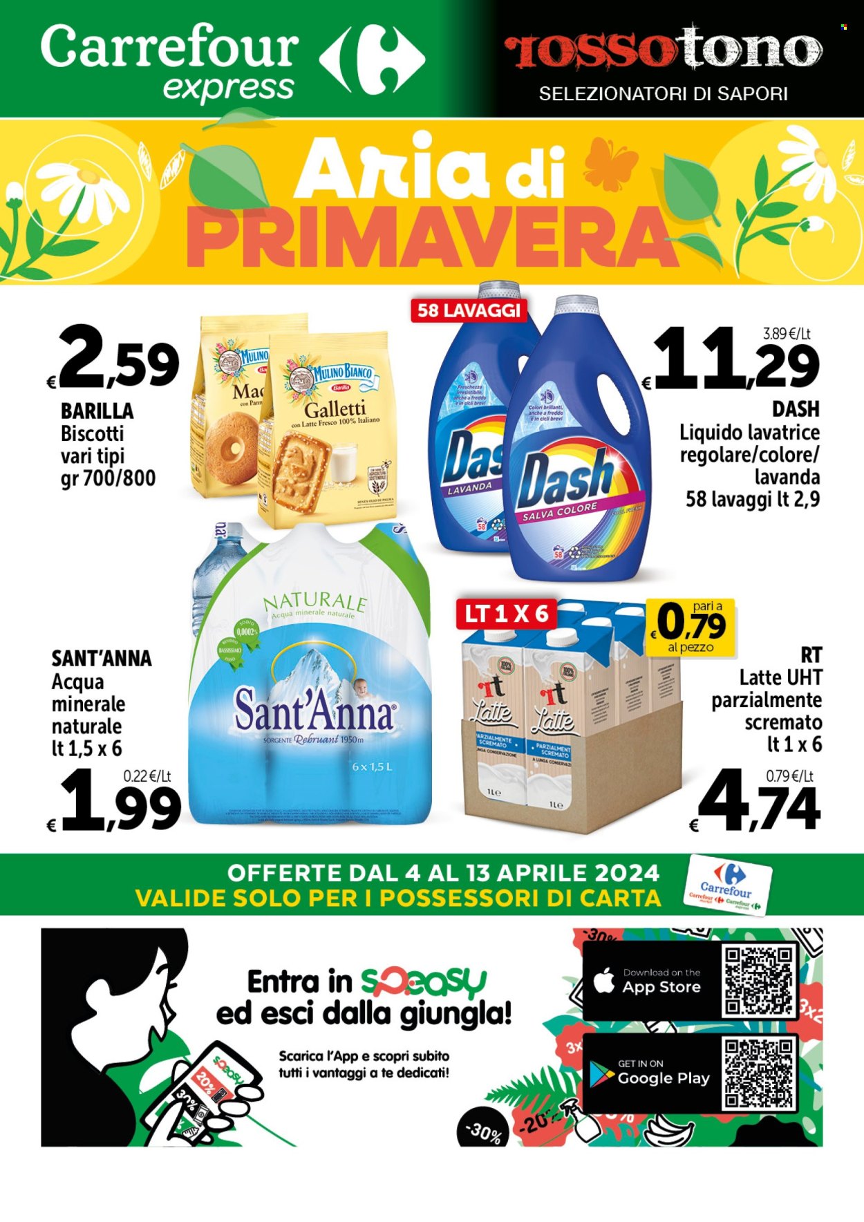 Volantino Carrefour - 4/4/2024 - 13/4/2024. Pagina 1