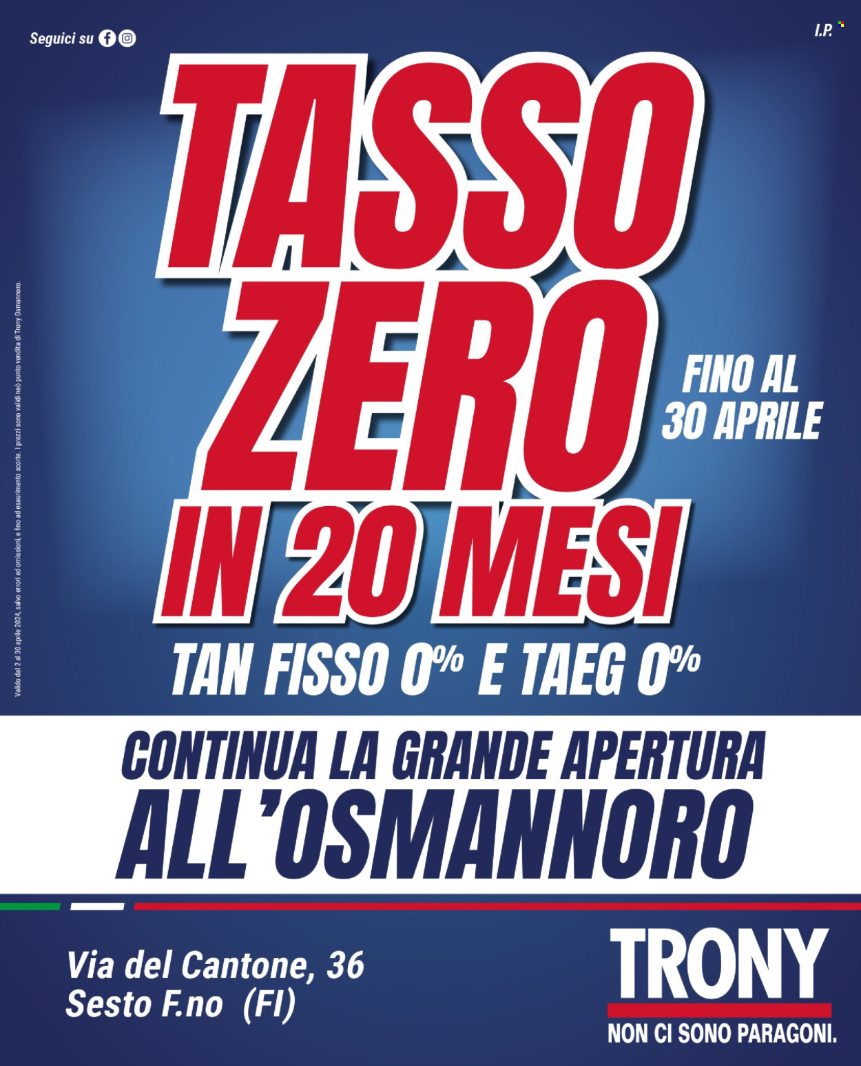 Leták Trony - 2.4.2024 - 30.4.2024. Strana 1