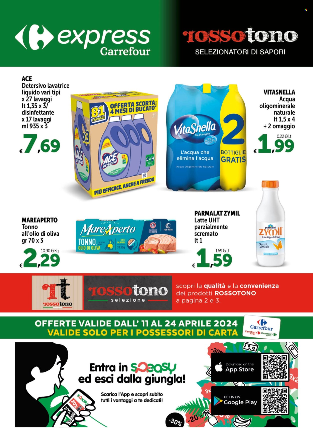 Volantino Carrefour - 11/4/2024 - 24/4/2024. Pagina 1