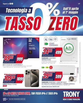 Volantino Trony - 11/4/2024 - 1/5/2024.