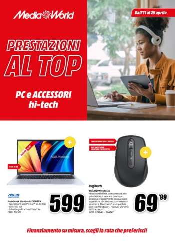 Volantino MediaWorld - 11/4/2024 - 25/4/2024.