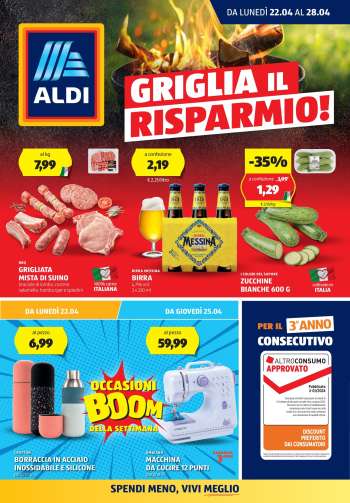 Volantino Aldi - 22/4/2024 - 28/4/2024.