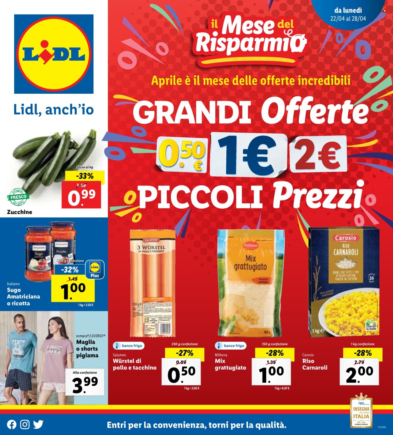 Volantino Lidl - 22/4/2024 - 28/4/2024. Pagina 1