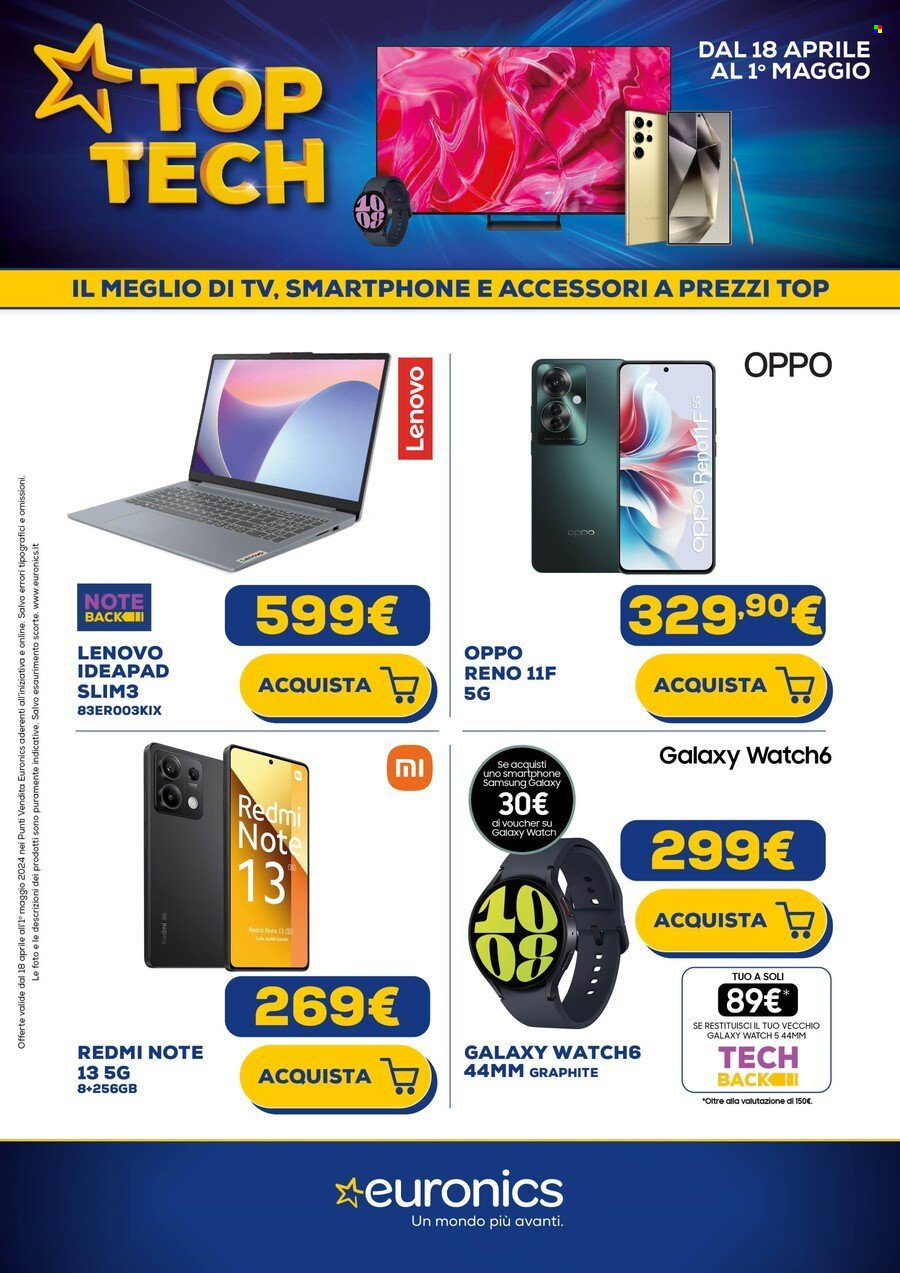 Volantino Euronics - 18/4/2024 - 1/5/2024. Pagina 1