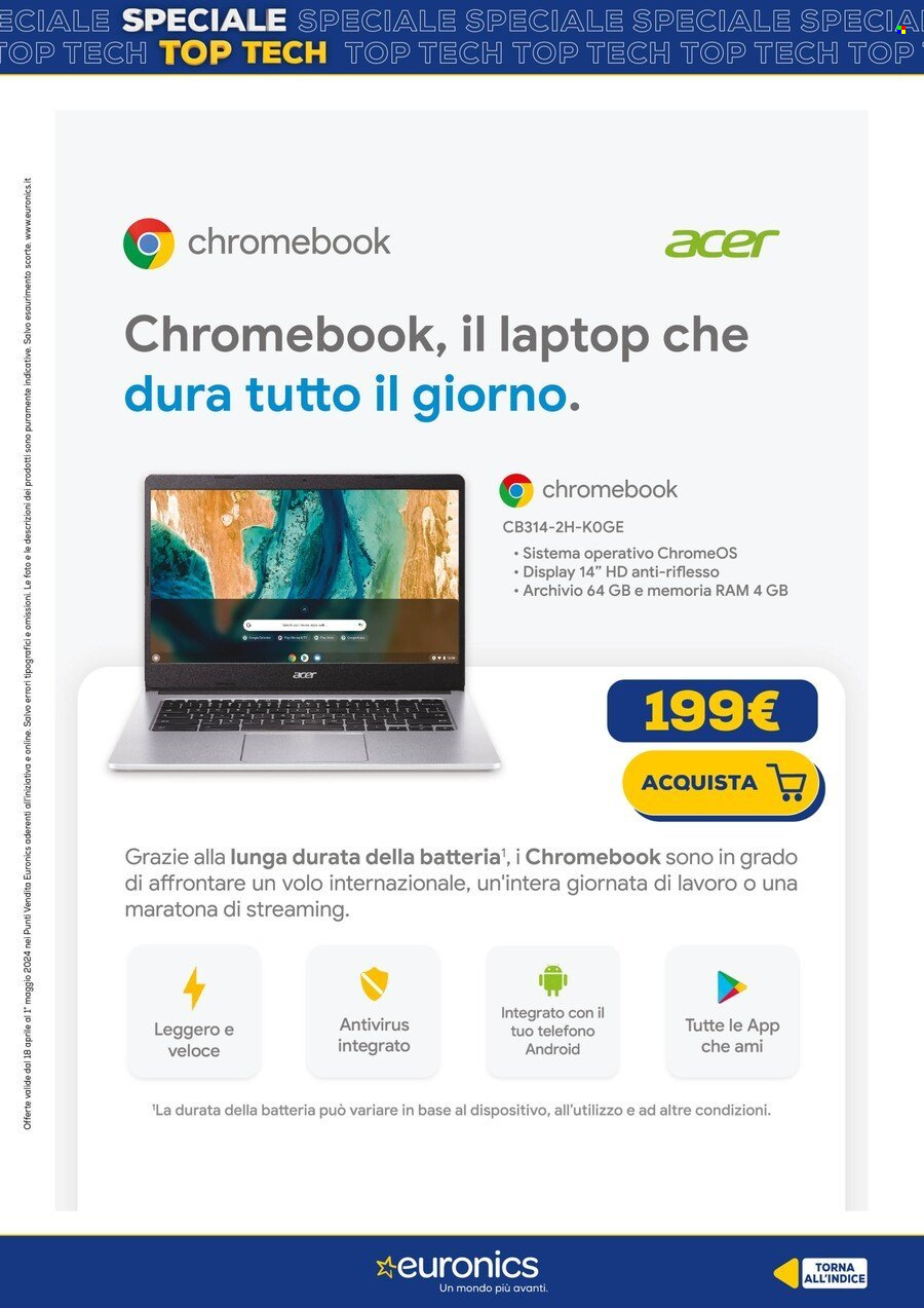 Volantino Euronics - 18/4/2024 - 1/5/2024. Pagina 20