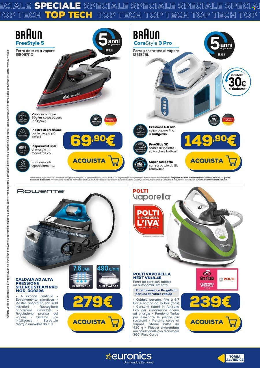 Volantino Euronics - 18/4/2024 - 1/5/2024. Pagina 35