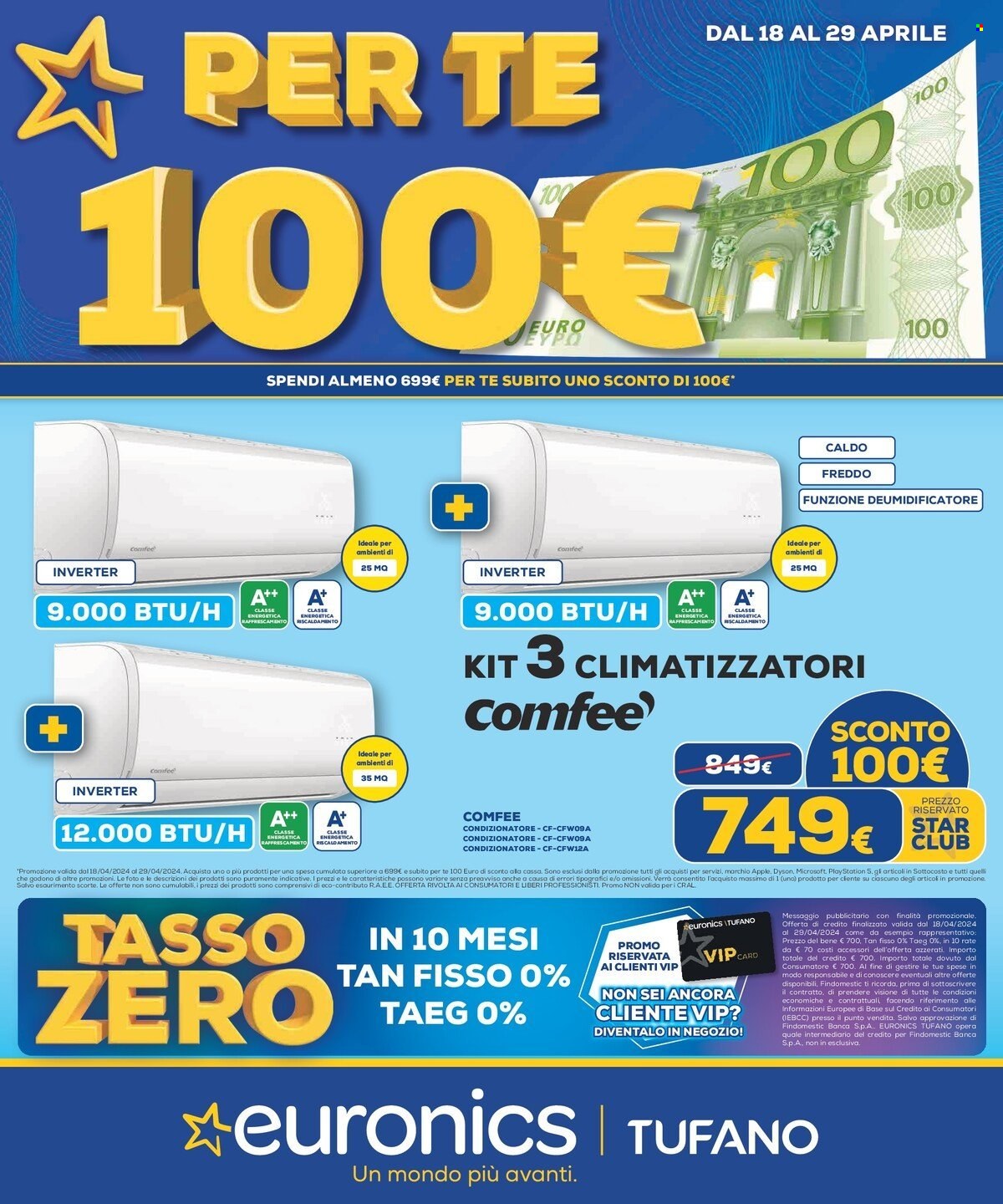 Volantino Euronics - 18/4/2024 - 29/4/2024. Pagina 1