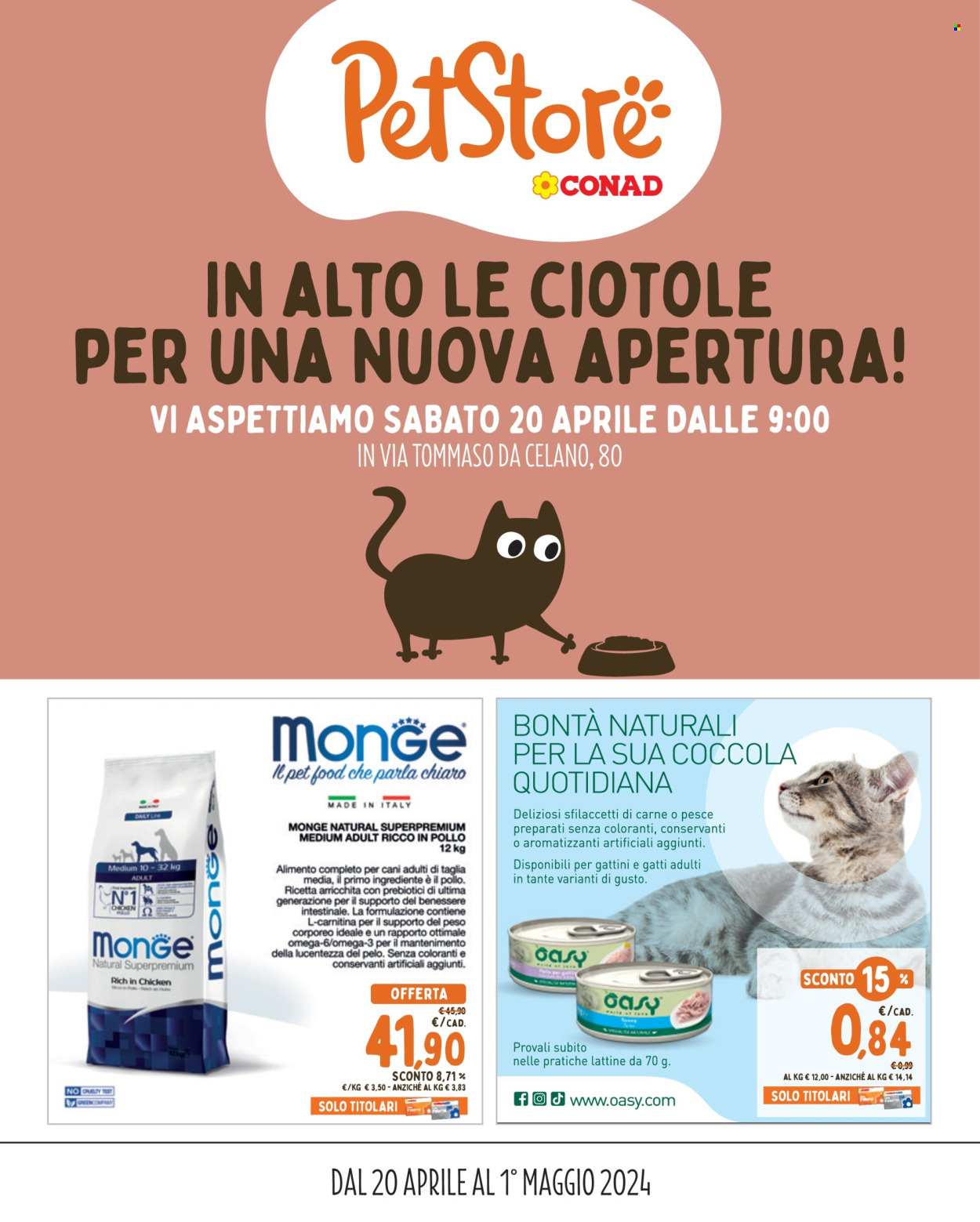 Volantino Pet Store Conad - 20/4/2024 - 1/5/2024. Pagina 1