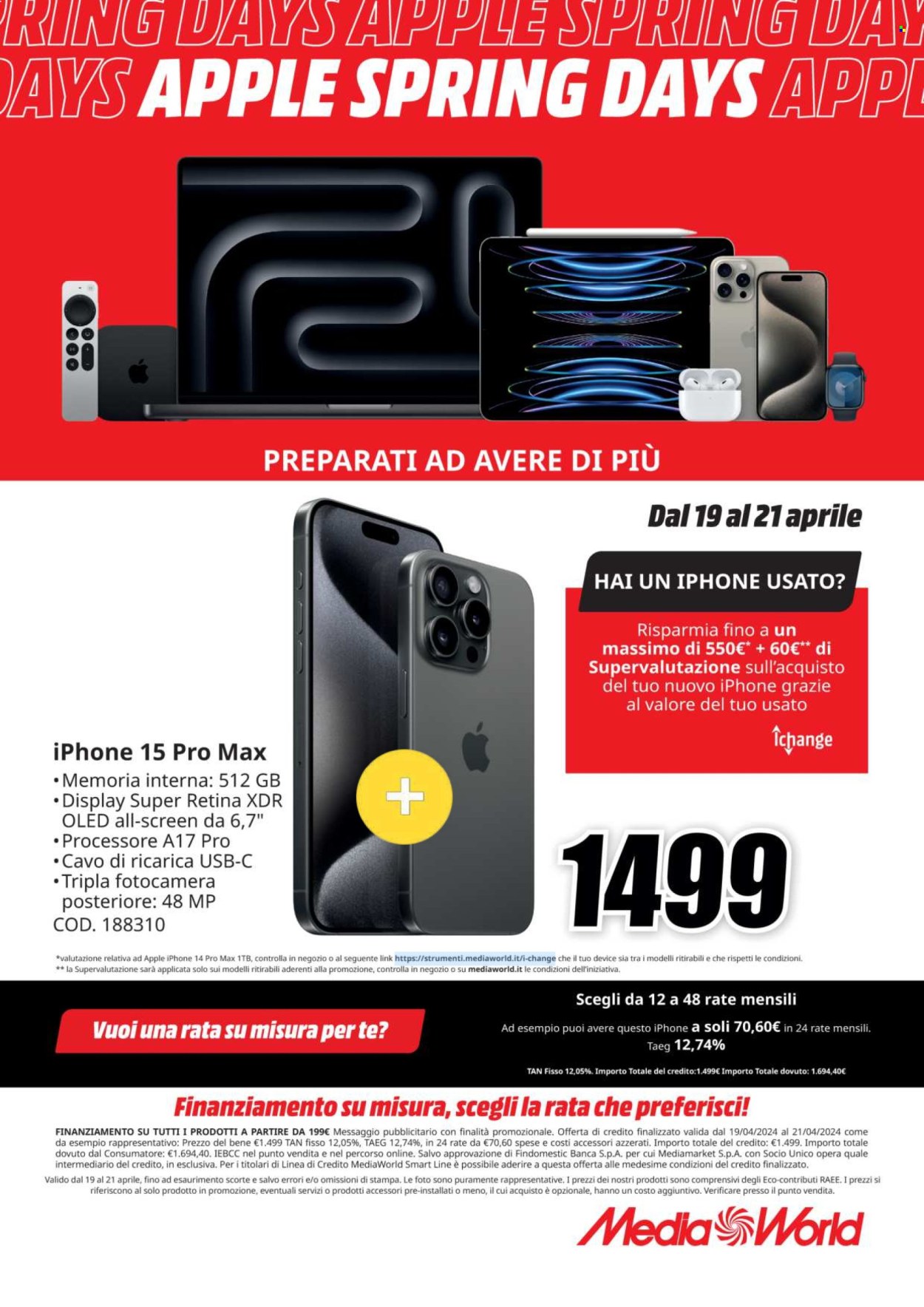 Volantino MediaWorld - 19/4/2024 - 21/4/2024. Pagina 3