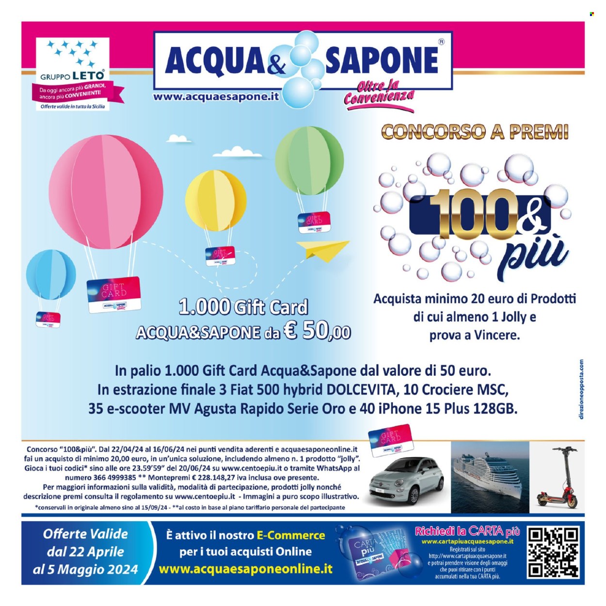 Volantino Acqua & Sapone - 22/4/2024 - 5/5/2024. Pagina 1