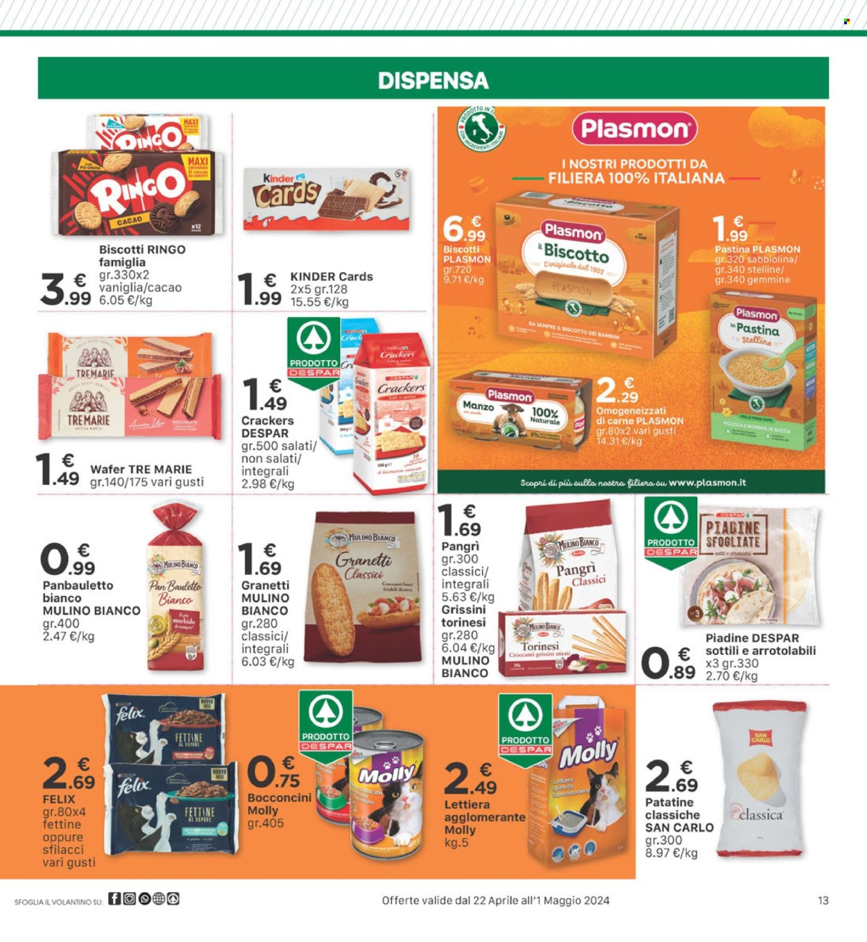 Volantino Eurospar - 22/4/2024 - 1/5/2024. Pagina 13