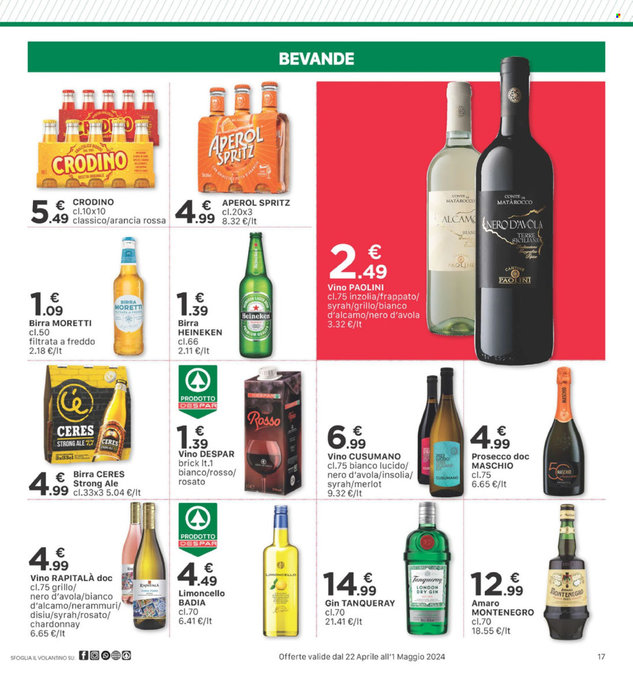 Volantino Eurospar - 22/4/2024 - 1/5/2024. Pagina 17