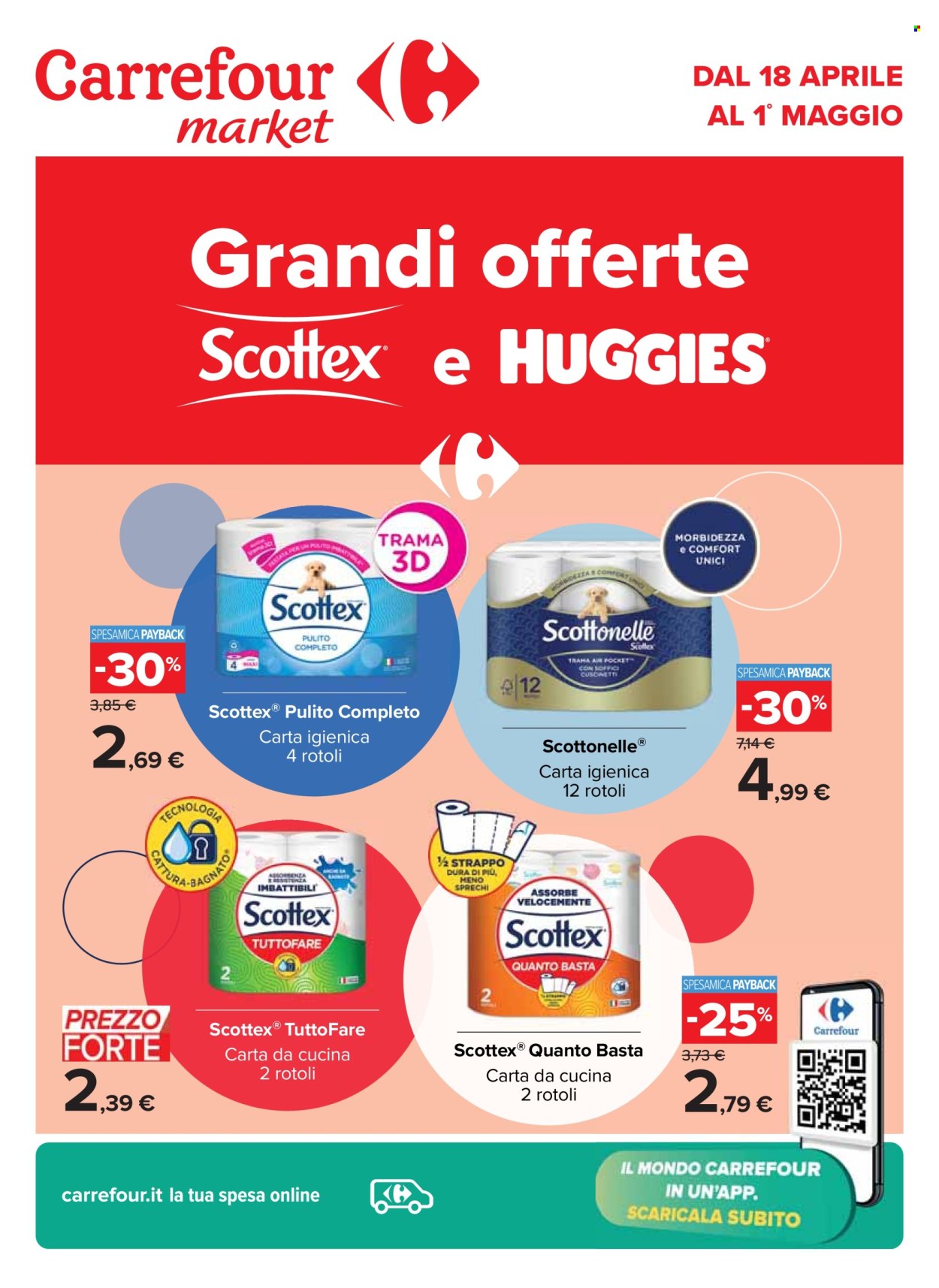 Volantino Carrefour - 18/4/2024 - 1/5/2024. Pagina 1