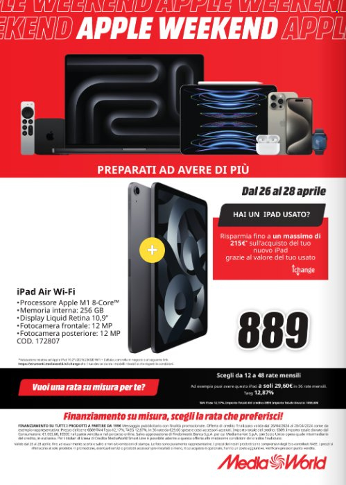 Volantino MediaWorld - 26/4/2024 - 28/4/2024. Pagina 2