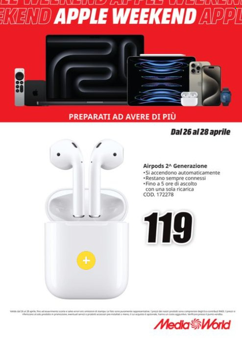 Volantino MediaWorld - 26/4/2024 - 28/4/2024. Pagina 6