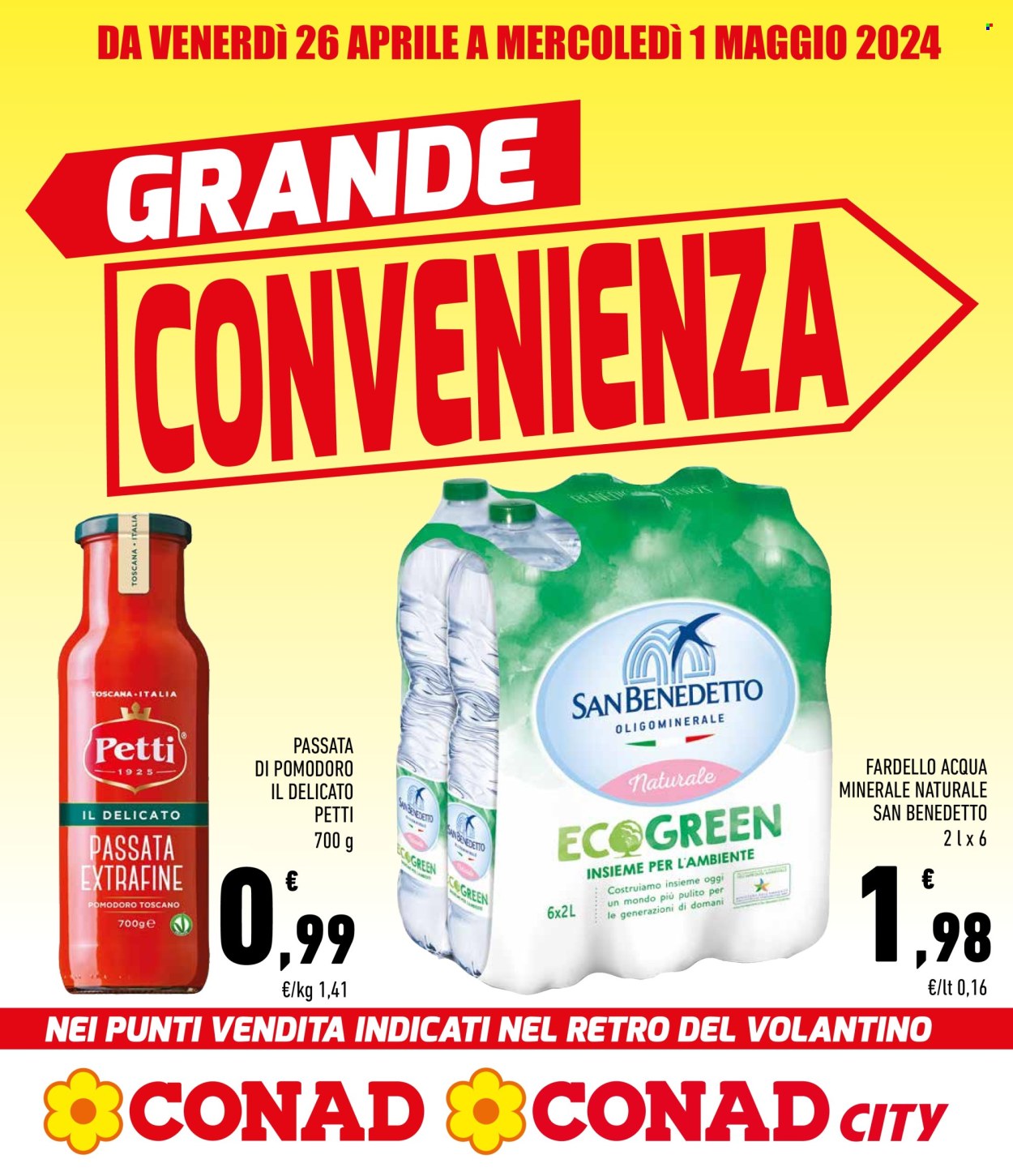 Volantino Conad - 26/4/2024 - 1/5/2024. Pagina 1