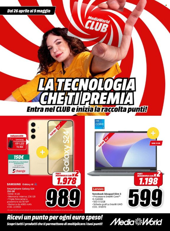 Volantino MediaWorld - 26/4/2024 - 9/5/2024. Pagina 1