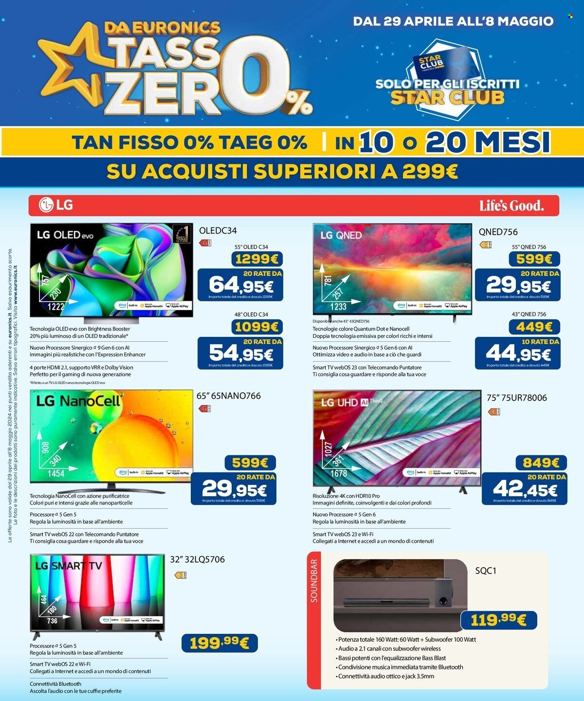 Volantino Euronics - 29/4/2024 - 8/5/2024. Pagina 6