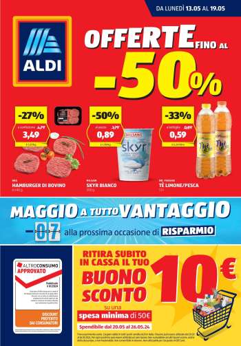 Volantino Aldi - 13/5/2024 - 19/5/2024.