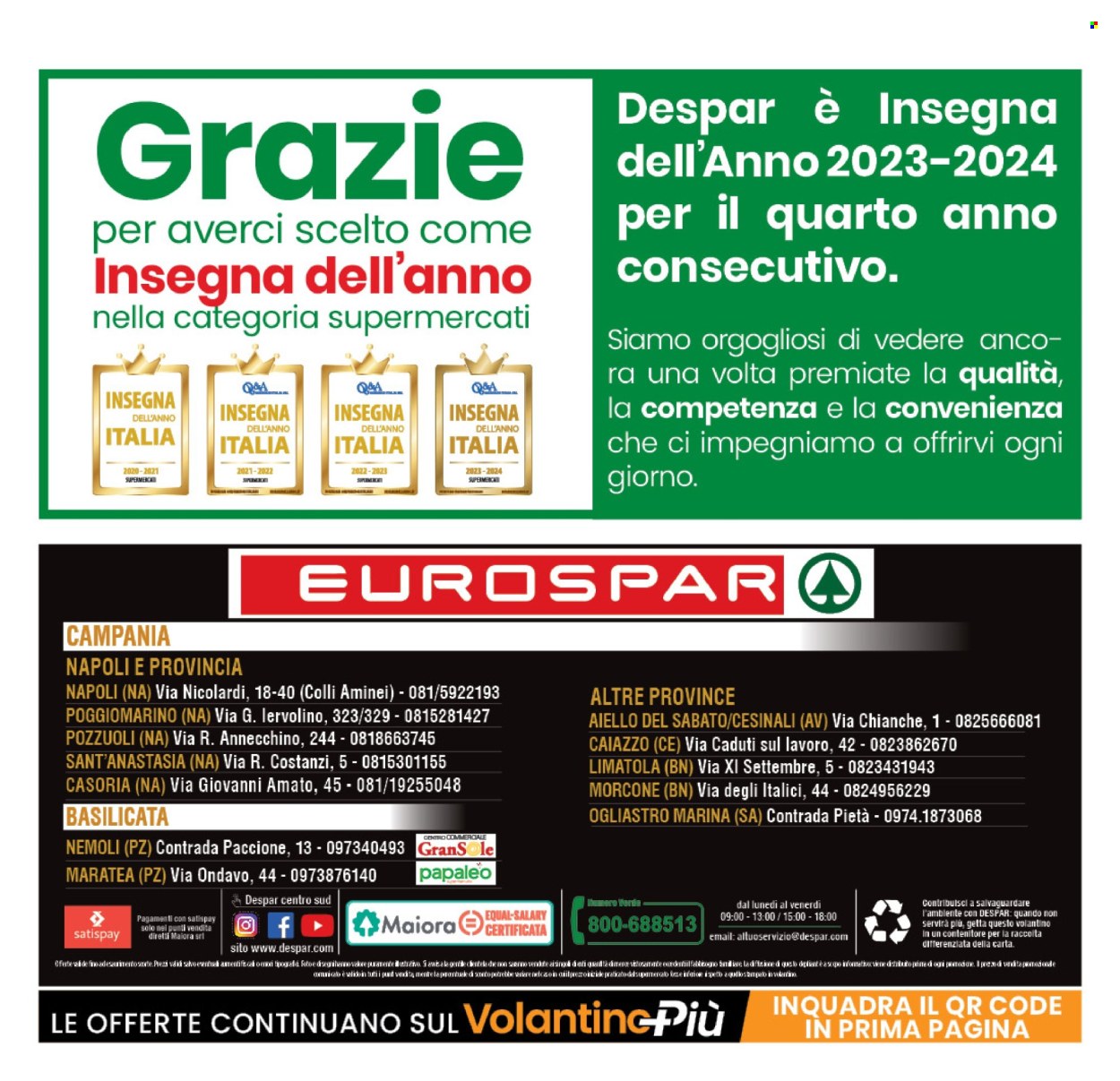 Volantino Eurospar - 20/5/2024 - 25/5/2024. Pagina 16