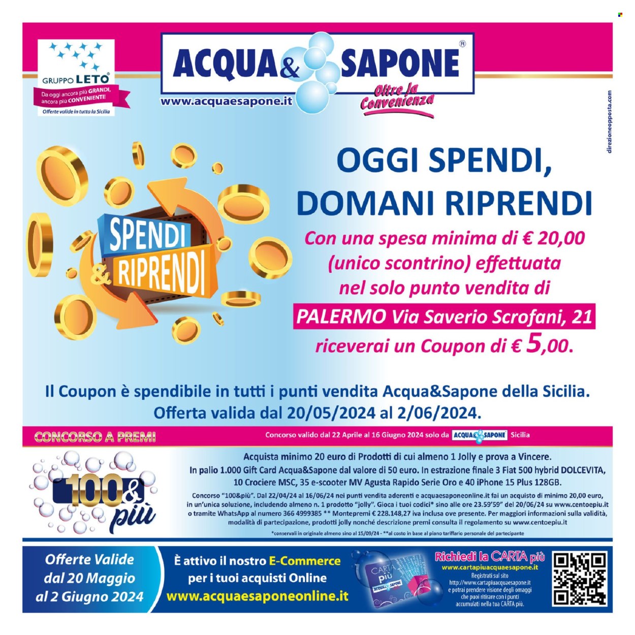 Volantino Acqua & Sapone - 20/5/2024 - 2/6/2024. Pagina 1