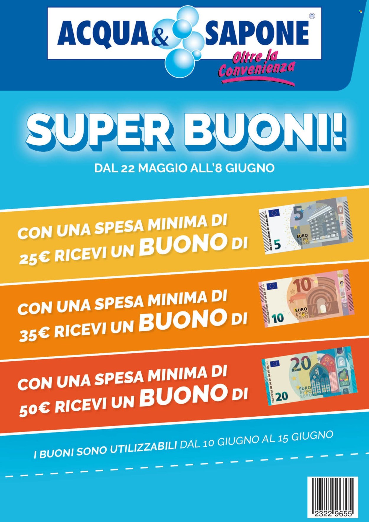 Volantino Acqua & Sapone - 22/5/2024 - 15/6/2024. Pagina 1