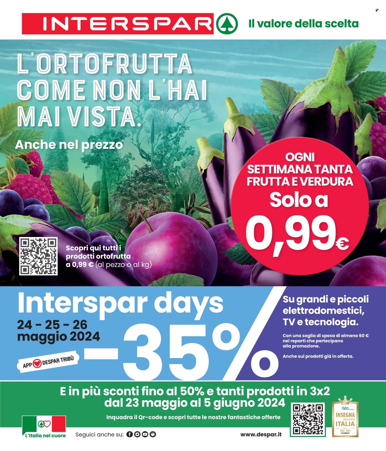 Volantino Interspar - 23/5/2024 - 5/6/2024. Pagina 1