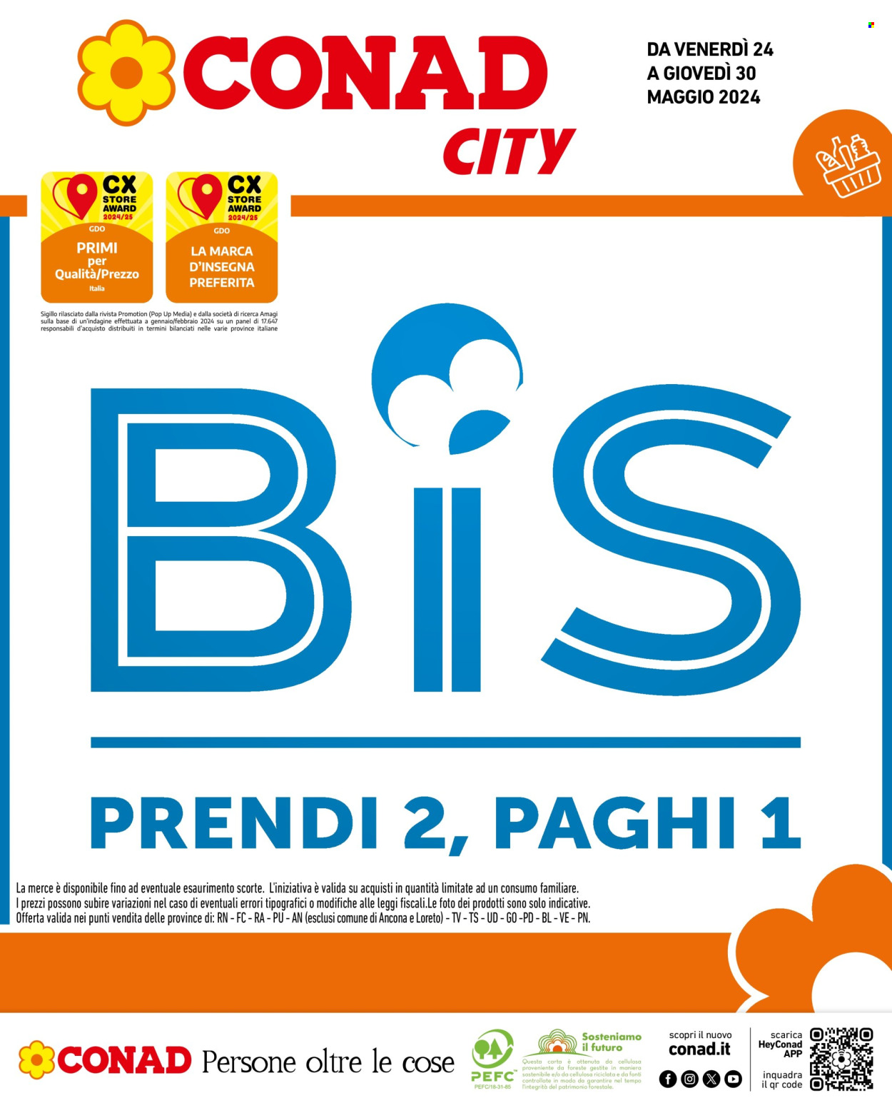 Volantino Conad City - 24/5/2024 - 30/5/2024. Pagina 1