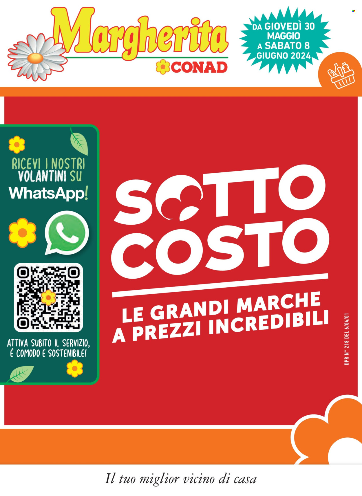 Volantino Margherita Conad - 30/5/2024 - 11/6/2024. Pagina 1