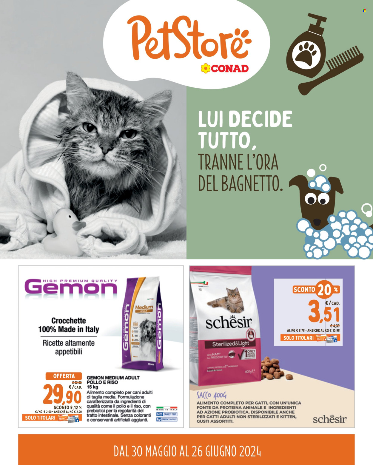 Volantino Pet Store Conad - 30/5/2024 - 26/6/2024. Pagina 1