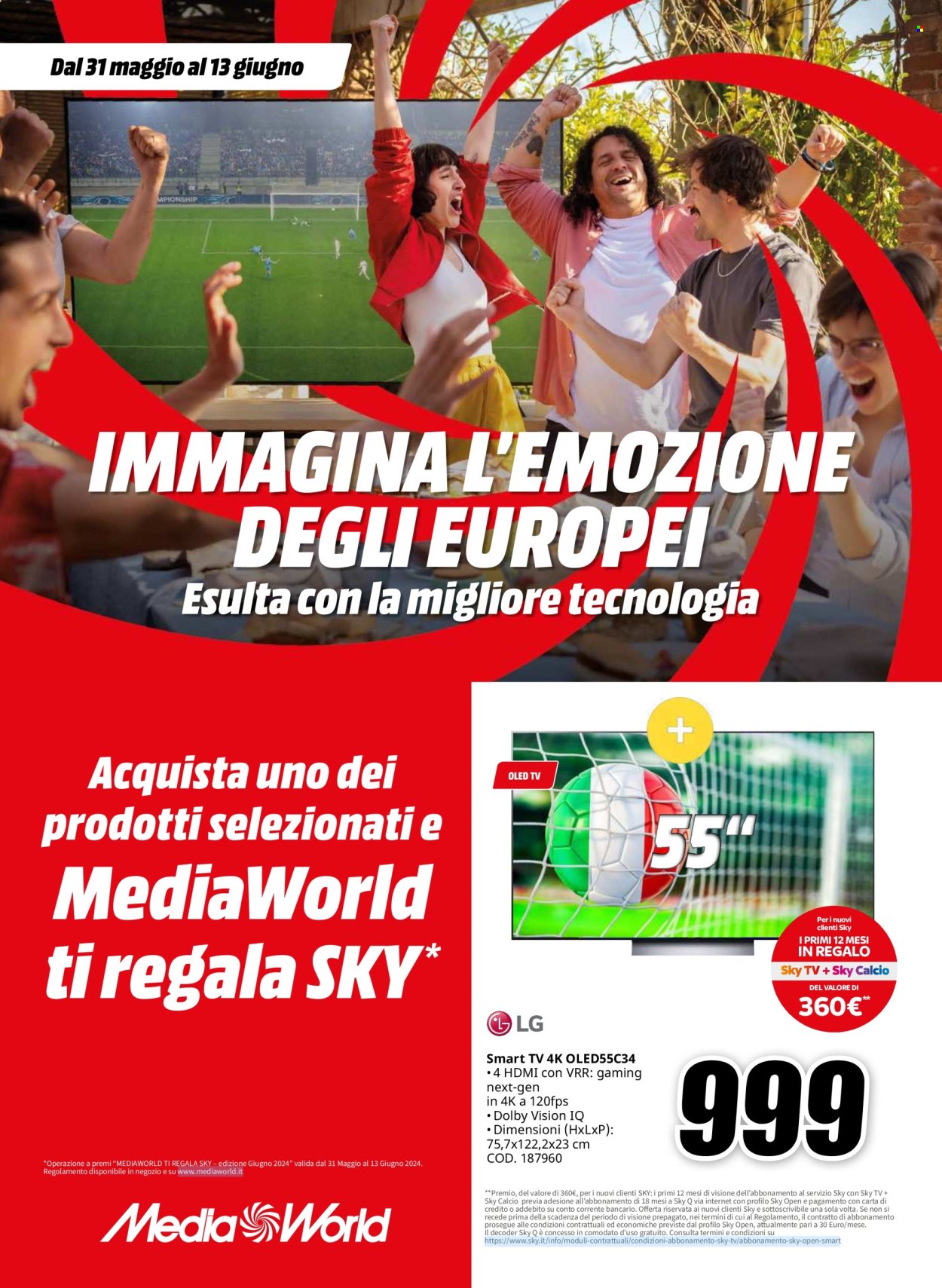 Volantino MediaWorld - 31/5/2024 - 13/6/2024. Pagina 1