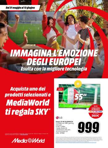 Volantino MediaWorld - 31/5/2024 - 13/6/2024.
