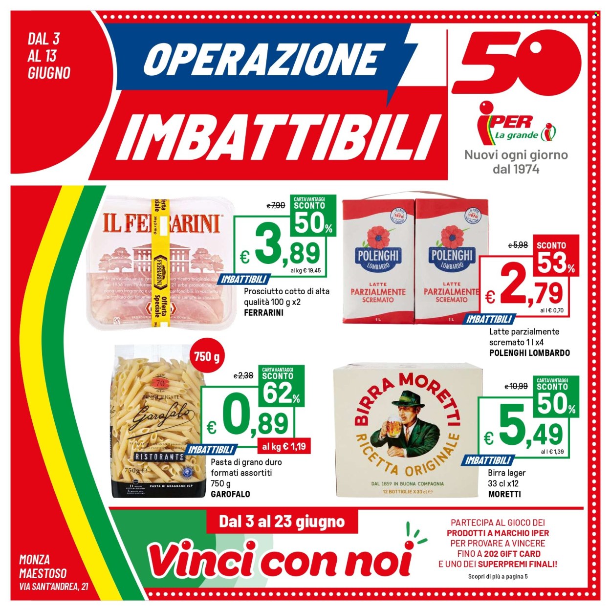 Volantino Iper, La grande i - 3/6/2024 - 13/6/2024. Pagina 1