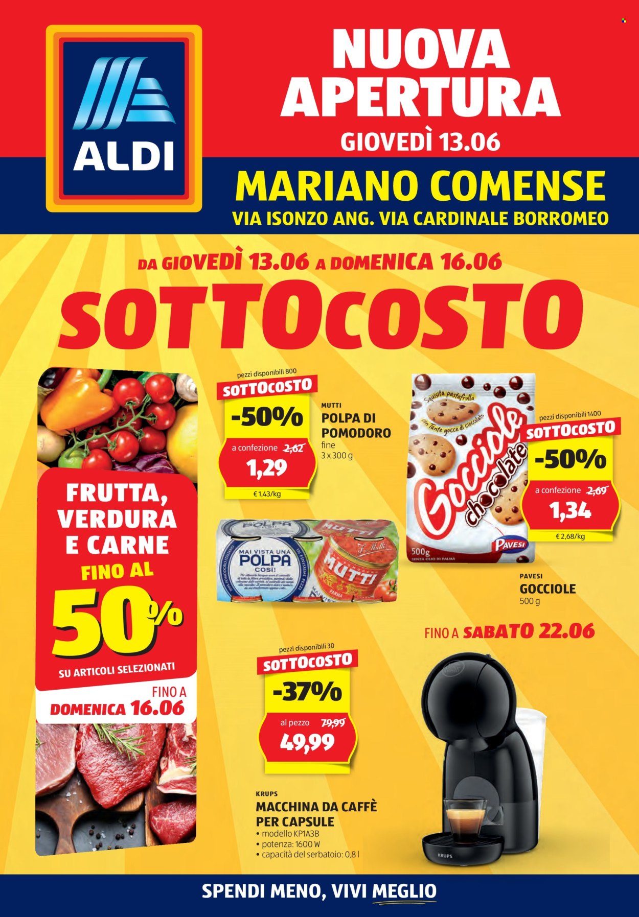 Volantino Aldi - 13/6/2024 - 16/6/2024. Pagina 1
