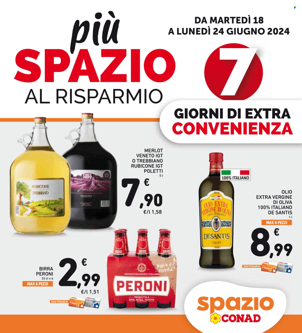 Volantino Spazio Conad - 18/6/2024 - 24/6/2024. Pagina 1