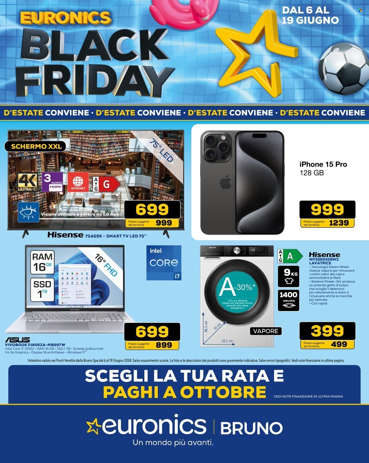 Volantino Euronics - 6/6/2024 - 19/6/2024. Pagina 1