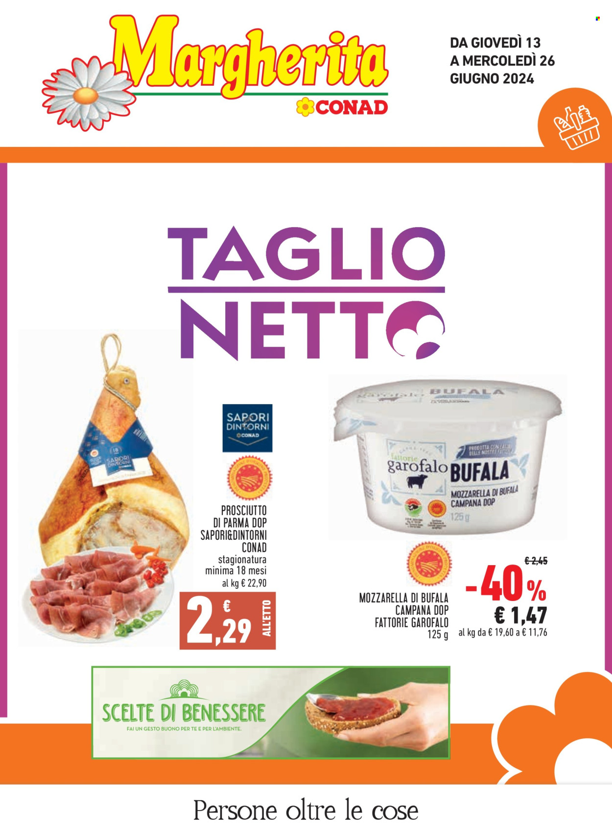 Volantino Margherita Conad - 13/6/2024 - 26/6/2024. Pagina 1
