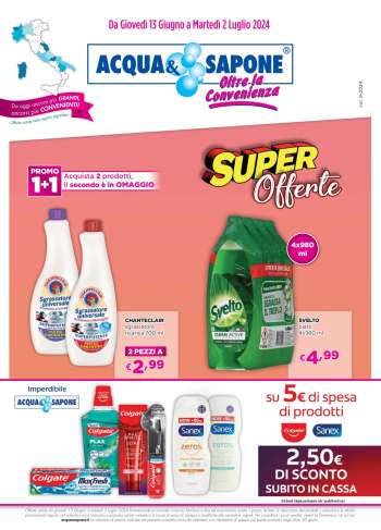 Volantino Acqua & Sapone - 13/6/2024 - 2/7/2024.