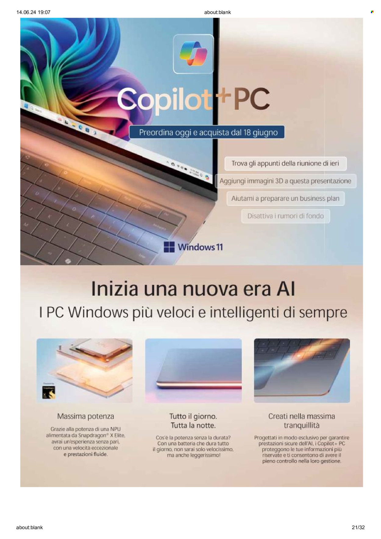 Volantino Unieuro - 13/6/2024 - 20/6/2024. Pagina 21