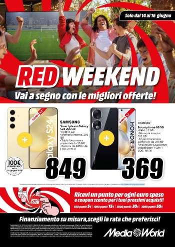 Volantino MediaWorld - 14/6/2024 - 16/6/2024.