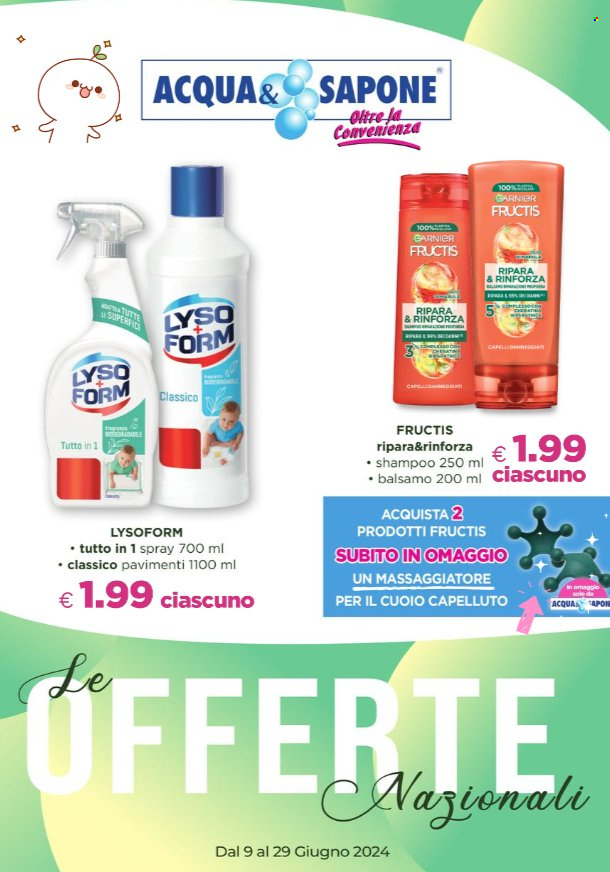 Leták Acqua & Sapone - 9.6.2024 - 29.6.2024. Strana 1